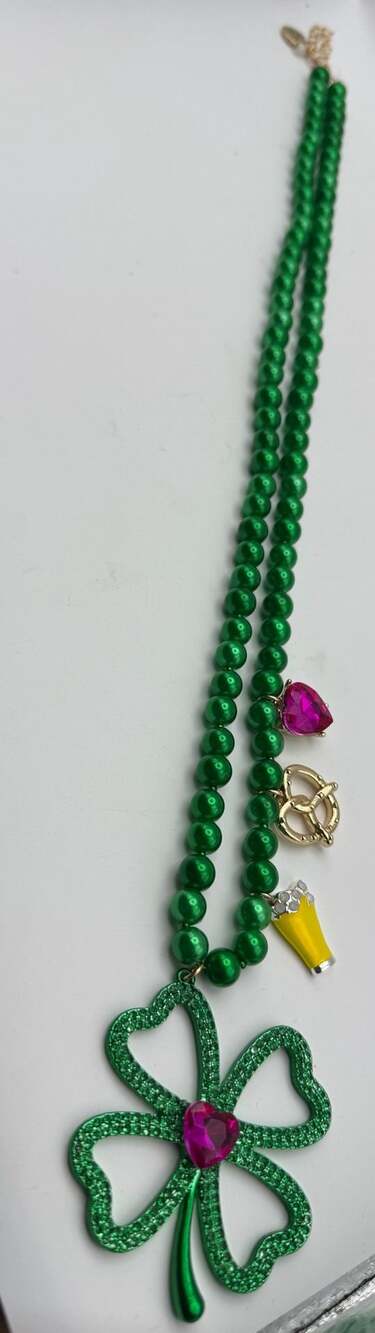 Betsey Johnson St. Patrick's Day Charm Necklace - Picture 7 of 10